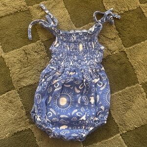 Blue Paisley Kids One Piece